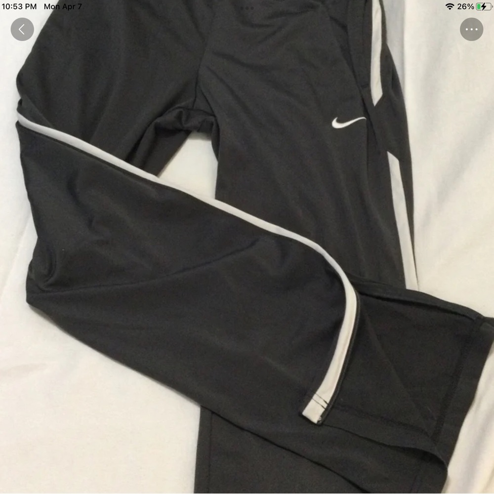 Nike Black and White Sweatpants with Reflective Stripe